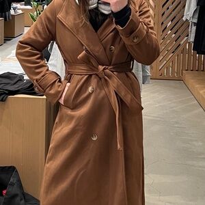 Brown Suede Trench Coat